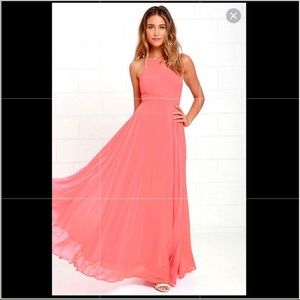 Lulus Mythical kind of love coral pink dress